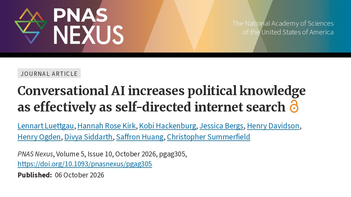 AI and Political Knowledge – PNAS Nexus